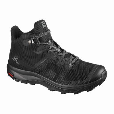 Salomon OUTLINE PRISM MID GORE-TEX - Naisten Vaelluskengät - Mustat